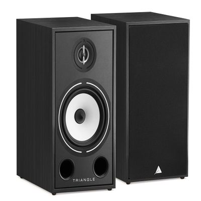 triangle Borea BR03 Hi-Fi Bookshelf Speakers (Black Ash, Pair) (Renewed)