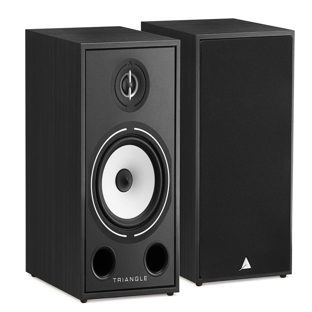 triangle Borea BR03 Hi-Fi Bookshelf Speakers (Black Ash, Pair) (Renewed)