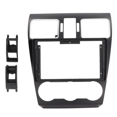 KIMISS 9in Car Stereo Fascia Panel for Forester 2012-2015, Navigation Frame Replacement, Radio Dashboard Trim Kit, Fit OEM Head Unit