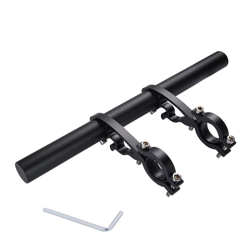 Yizhet Bike Handlebar Extension, Aluminum Alloy Bicycle Handlebar Extender Multifunction Double Bike Handlebar Bracket Extender for Holding Bicycle Speedometer, GPS, Phone Mount Holder(40cm)