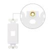 1-Port Decorator Insert with Nut, Wall Plate Adapter, White (1 Port 20 Pack) view 2