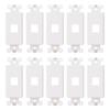 1-Port Decorator Insert with Nut, Wall Plate Adapter, White (1 Port 10 Pack) view 1