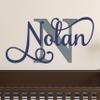 Name Wall Decal Sticker Custom Name Wall Decal Girls Room Boys Room - Personalized Name Wall Decal Nursery Decal - Baby Monogram Vinyl Wall Art (32" w x 16" high) view 2