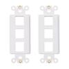 3-Port Decorator Insert with Nut, Wall Plate Adapter, White (3 Port 2 Pack) view 1