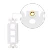 3-Port Decorator Insert with Nut, Wall Plate Adapter, White (3 Port 2 Pack) view 2