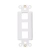3-Port Decorator Insert with Nut, Wall Plate Adapter, White (3 Port 1 Pack) view 1