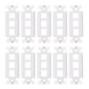 3-Port Decorator Insert with Nut, Wall Plate Adapter, White (3 Port 10 Pack) view 1