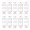 4-Port Decorator Insert with Nut, Wall Plate Adapter, White (4 Port 10 Pack) view 1