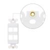 4-Port Decorator Insert with Nut, Wall Plate Adapter, White (4 Port 10 Pack) view 2