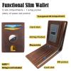 doeboe Gift Idea for AirTag Wallet, Genuine Leather Wallet With airtag holder, air tag Wallet for Men, RFID Blocking view 4