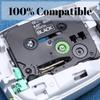 4 Pack 12mm Black + 4 Pack 9mm White Compatible Label Tape Replacement for Brother Label Maker Tape TZe-221 TZe-335 view 4