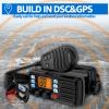 Retevis RM20 Marine VHF Radios Fixed Mount, Marine Band Radio with Built in GPS, DSC, IP67 Waterproof, High Power, NOAA Weather, International Channels, Ship to Shore Radio for Boats(Black) view 3