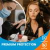 ANBOSON 6 mil Disposable Nitrile Gloves, Heavy Duty Disposable Glove, Cooking Gloves, Latex Free, Powder Free (Black of 1000, Medium) view 3
