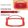 JCHPINE Silicone Cover Case for JBL Charge 5 Portable Bluetooth Speaker, Protective Skin Holder for JBL Charge 5 Speaker Accessories (Red Case, NOT Fit Wi-Fi Version) view 2