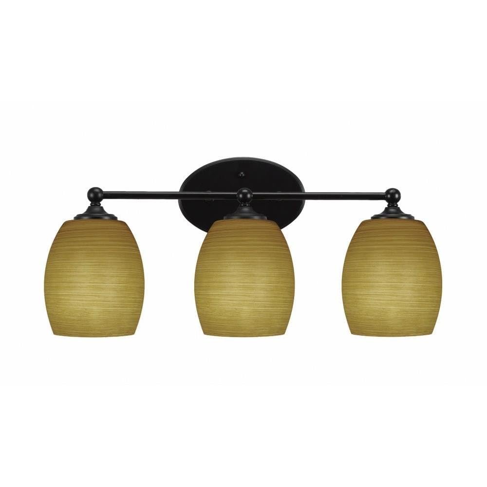 Toltec Lighting Capri 3 Light Vanity in Matte Black (5913-MB-625)