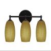 Toltec Lighting Capri 3 Light Vanity in Matte Black (5913-MB-625) view 2