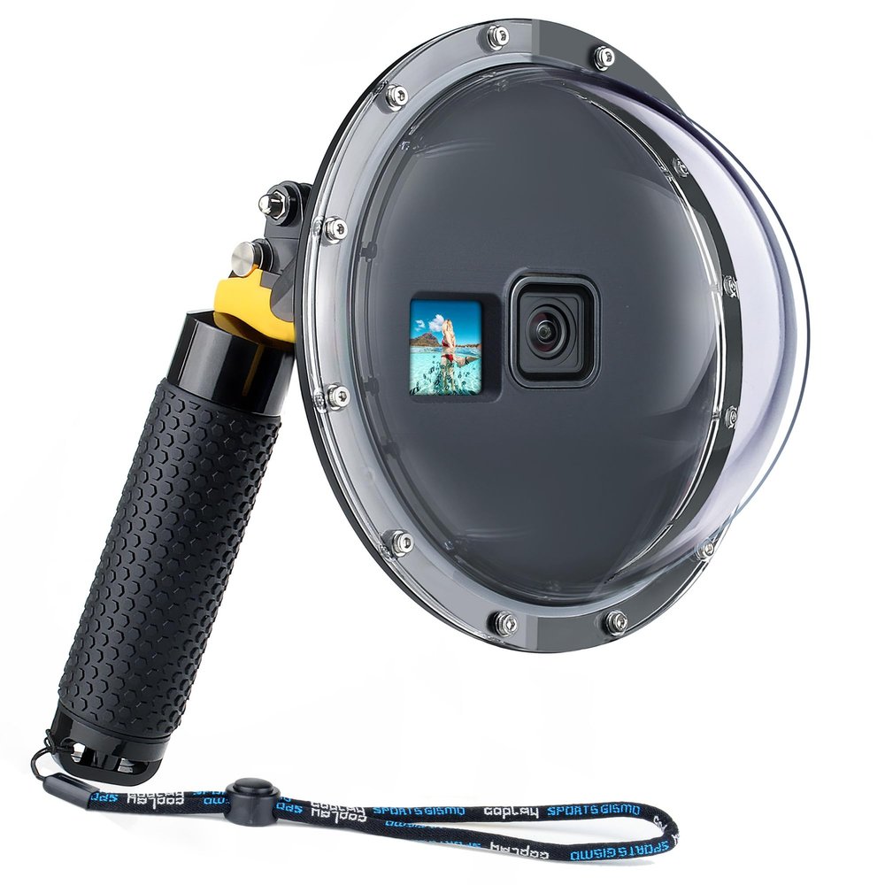YALLSAME Underwater Dome Port for GoPro Hero 13 12 11 10 9 Black, 147ft Diving Dome with Waterproof Case, Floating Hand Grip, Trigger for Go Pro 9 10 11 12 13 Underwater Photography