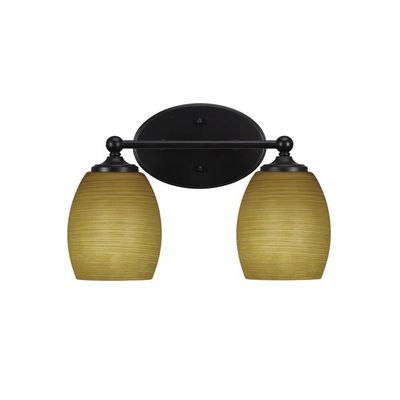 Toltec Lighting Capri 2 Light Vanity in Matte Black (5912-MB-625)