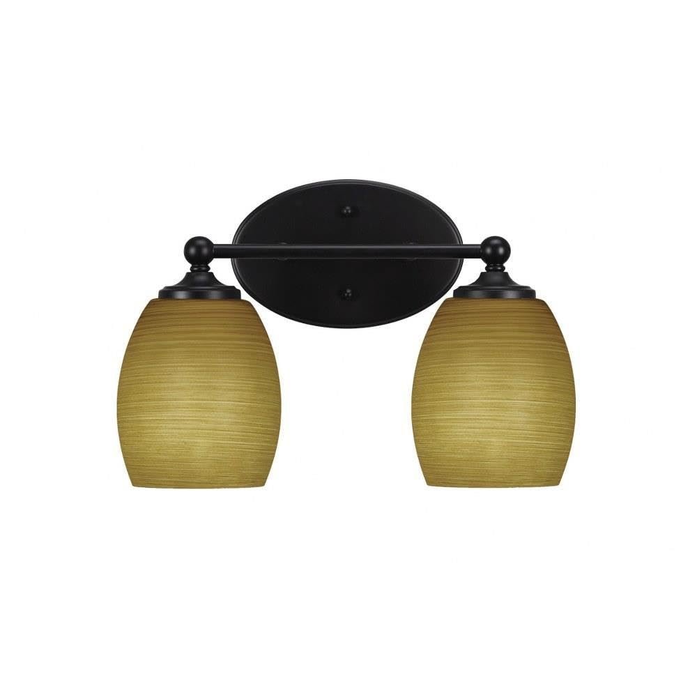 Toltec Lighting Capri 2 Light Vanity in Matte Black (5912-MB-625)