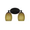 Toltec Lighting Capri 2 Light Vanity in Matte Black (5912-MB-625) view 1