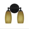 Toltec Lighting Capri 2 Light Vanity in Matte Black (5912-MB-625) view 2