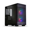 LIAN LI High Airflow Micro ATX PC Case, RGB Gaming Computer Case, Mesh Front Panel Mid-Tower Chassis with 2x140mm ARGB PWM Fans Pre-Installed, Tempered Glass Side Panel (LANCOOL 205M MESH, Black) view 1