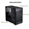 LIAN LI High Airflow Micro ATX PC Case, RGB Gaming Computer Case, Mesh Front Panel Mid-Tower Chassis with 2x140mm ARGB PWM Fans Pre-Installed, Tempered Glass Side Panel (LANCOOL 205M MESH, Black) view 2