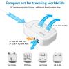 220V to 110V Converter Travel Adapter, FOVAL International Step Down Power Converter for Hair Straightener/Curler with 18W USB-C Port Voltage Converter US to Europe Italy UK AU China Plug (White) view 3