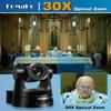 FoMaKo NDI PTZ Camera,NDI 6 & NDI HX3 Certified, AI Auto-Tracking Gen 3, 30X Optical Zoom, for Church Worship, NDI PTZ Controller, (NDI PTZ Bundle KN30A+KC608 Pro) BN301,Black Color view 2