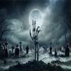 10x10ft Bright Moon Cemetery Halloween Photography Backdrops Broken Hands Tombstone Branches Photo Booth Prop Decor Background view 2