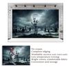10x10ft Bright Moon Cemetery Halloween Photography Backdrops Broken Hands Tombstone Branches Photo Booth Prop Decor Background view 4