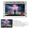 10x6.5ft Broken Hands Cemetery Night Pumpkin Light Magic Moon Branches Halloween Backdrops for Party Prop view 4