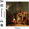 10x10ft Halloween Fireplace Decor Bats Photography Backdrops Candle Pumpkin Spider Web Background for Supplies Studio Props view 3