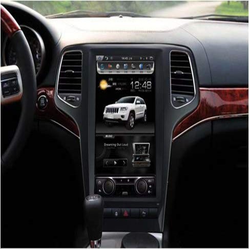 13.6" Octacore Car DVD Player 1280x800 Android 9.0 Vertical Screen 4GB RAM 64GB ROM Stereo GPS Navigation for Jeep Grand Cherokee 2009-2018 Year Multimedia System (2009-2012 Year Black)