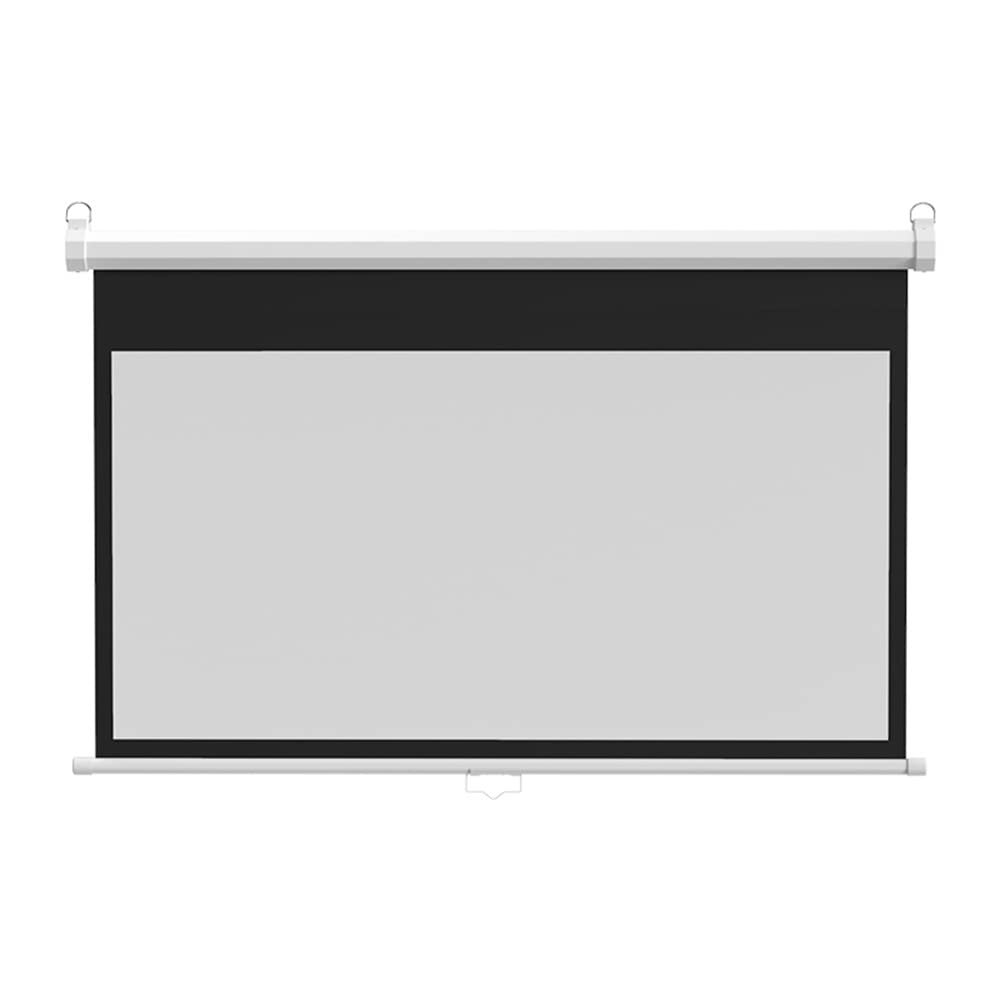 LENG 60'' Projector Screen Manual Pull Down Projection Screen Outdoor Portable HD Screen 4:3 Format Great for Home Theater Presentation (Size : 60inch 4:3)