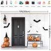 10x6.5ft White Wall Black Door Spider Web Halloween Photography Backdrops Pumpkin Cap Photo Booth Prop Background for Party view 3