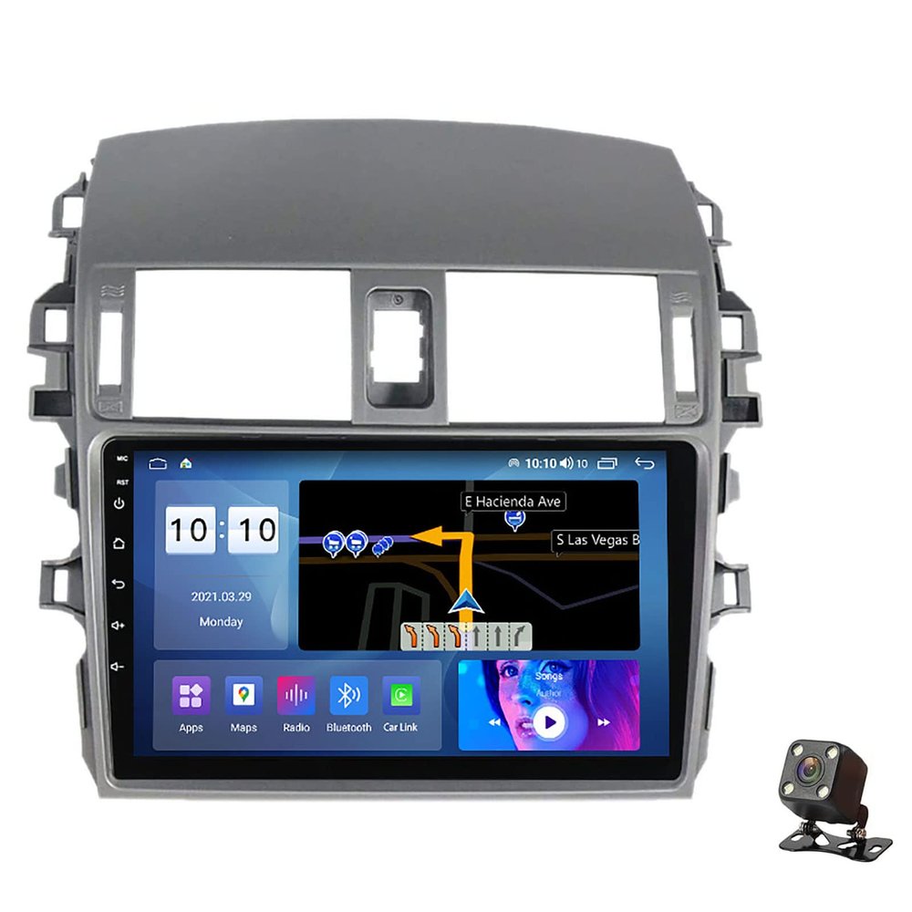 9 inch Android 11 Double Din Car Stereo for T-oyota Corolla 2006-2013 Car Radio Support Steering Wheel Control DAB+ Bluetooth/Wifi/4G/DVR/GPS/TPMS