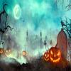 10x10ft Cemetery Pumpkin Light Door of Hell Photography Backdrops Halloween Branches Photo Studio Prop Fog Background for Party view 2