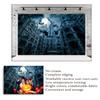10x6.5ft Building Bright Moon Dark Cloud Halloween Photography Backdrops Prop Bats Photo Studio Background Supplies Prop for Party Decor view 4