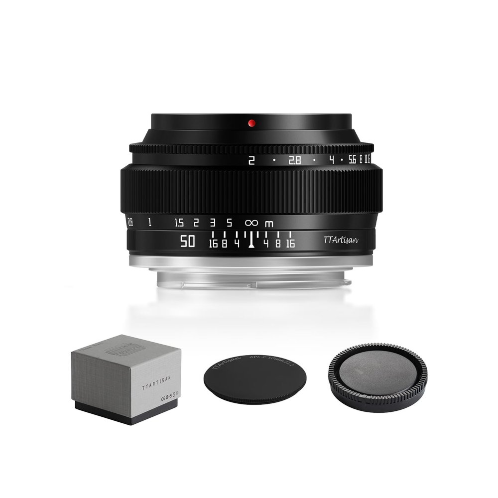 TTArtisan 50mm f2 Full Frame Manual Focus Camera Lens for X-Mount X-A10 X-A2 X-A3 X-A5 X-A7 X-M1 X-M2 X-H1 X-T1 X-T10 X-T20 X-T3 X-T4 X-T100 X-T200 X-T30II X-PR01 X-PR02 X-PR03 X-E3 X-E4 X-S10
