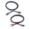 Banana Plug to Banana Plug Speaker Cable, 12awg tinned Oxygen Free Copper (OFC) Silicone Rubber Cable (6FT) view 2