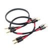 Banana Plug to Banana Plug Speaker Cable, 12awg tinned Oxygen Free Copper (OFC) Silicone Rubber Cable (3FT) view 2