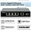 Intellinet 5-Port PoE+ Ethernet Switch with SFP Port - 91W Power Budget, Output up to 30W Per Port, Unmanaged, Wall Mountable/Desktop, Fanless, 3 Yr Mfg Warranty  561822 view 2