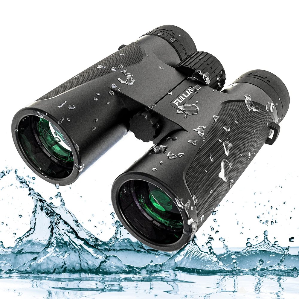 1242 HD-Bird-Watching Binoculars for Adults - Small Waterproof Lightweight Binoculars with Low Light Vision, Easy Focus Binocular for Hunting, Hiking, Travel, Outdoor Sports, Best Gift for Woman