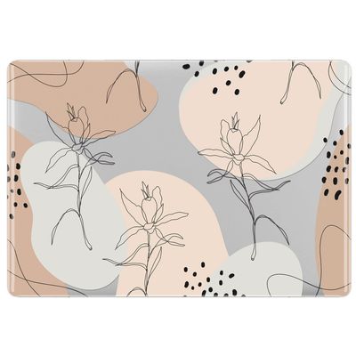 Cavka Hard Case Compatible with MacBook Air 13 15 inch Pro 16 14 M5 M4 M3 M2 M1 Mac Book 2025 2024 2022 2020 Beige Laptop Glossy Cover Polka Dots Abstract Flowers Floral Clear Touch Bar Drawing