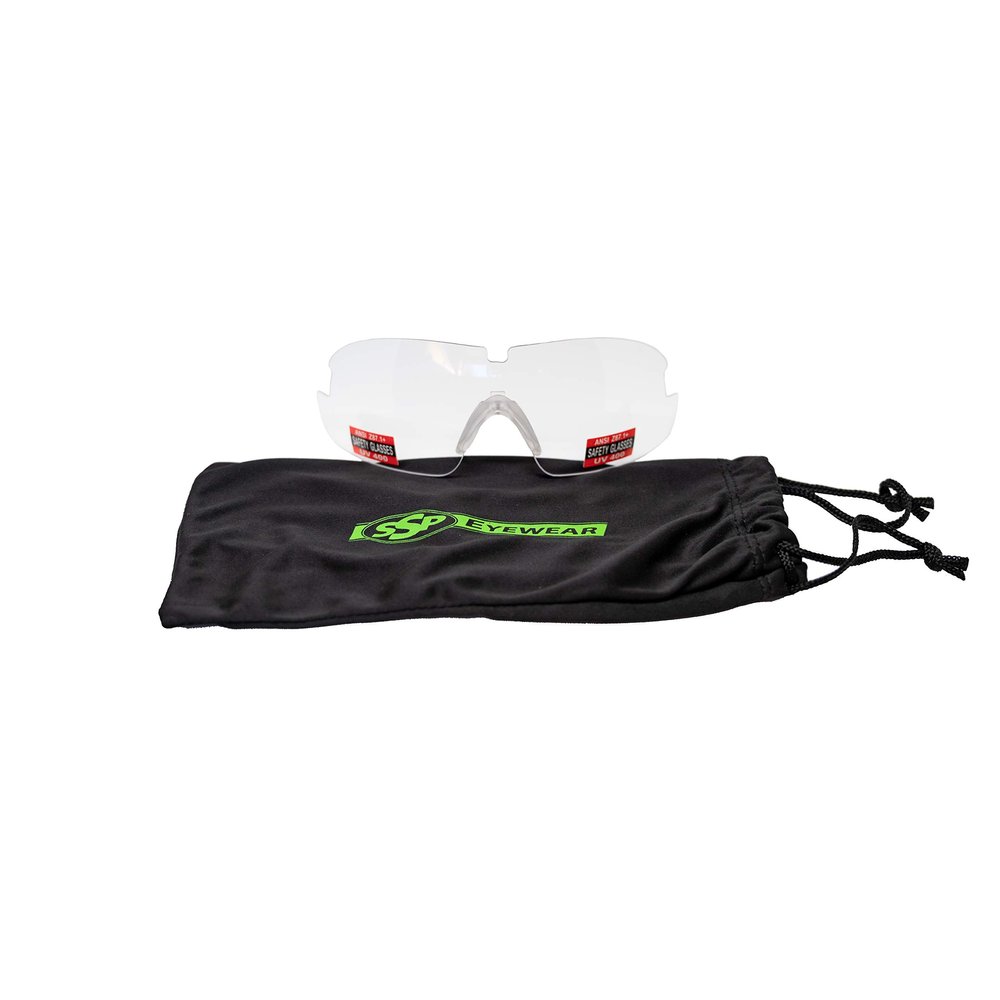 SSP Eyewear RX-Able Lenses for Methow Shooting Glasses, Crystal Clear Lenses