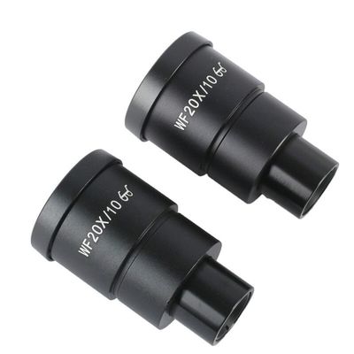 Microscope Accessories Kit A Pair of Stereo Microscope Eyepieces WF20X/10 Large Field of View 20 Times Eyepieces Microscope Slides (Color : A Pair)