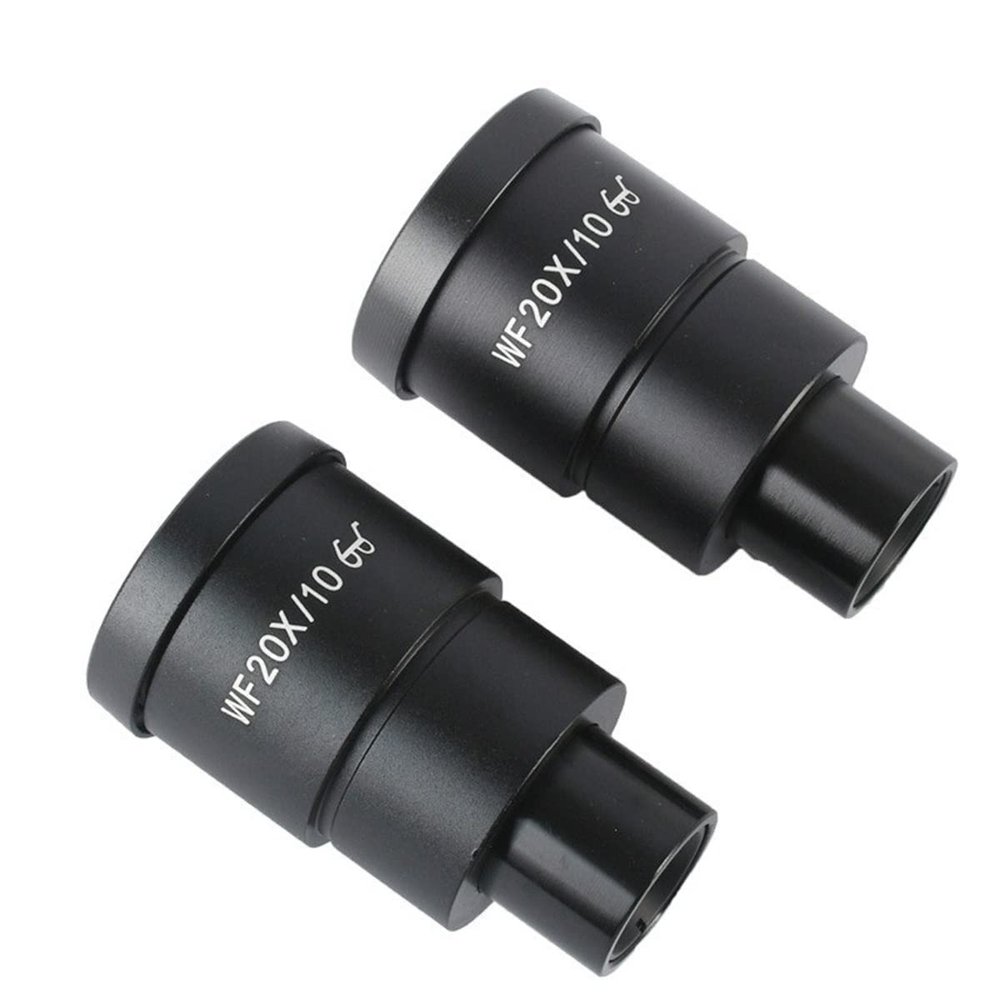Microscope Accessories Kit A Pair of Stereo Microscope Eyepieces WF20X/10 Large Field of View 20 Times Eyepieces Microscope Slides (Color : A Pair)