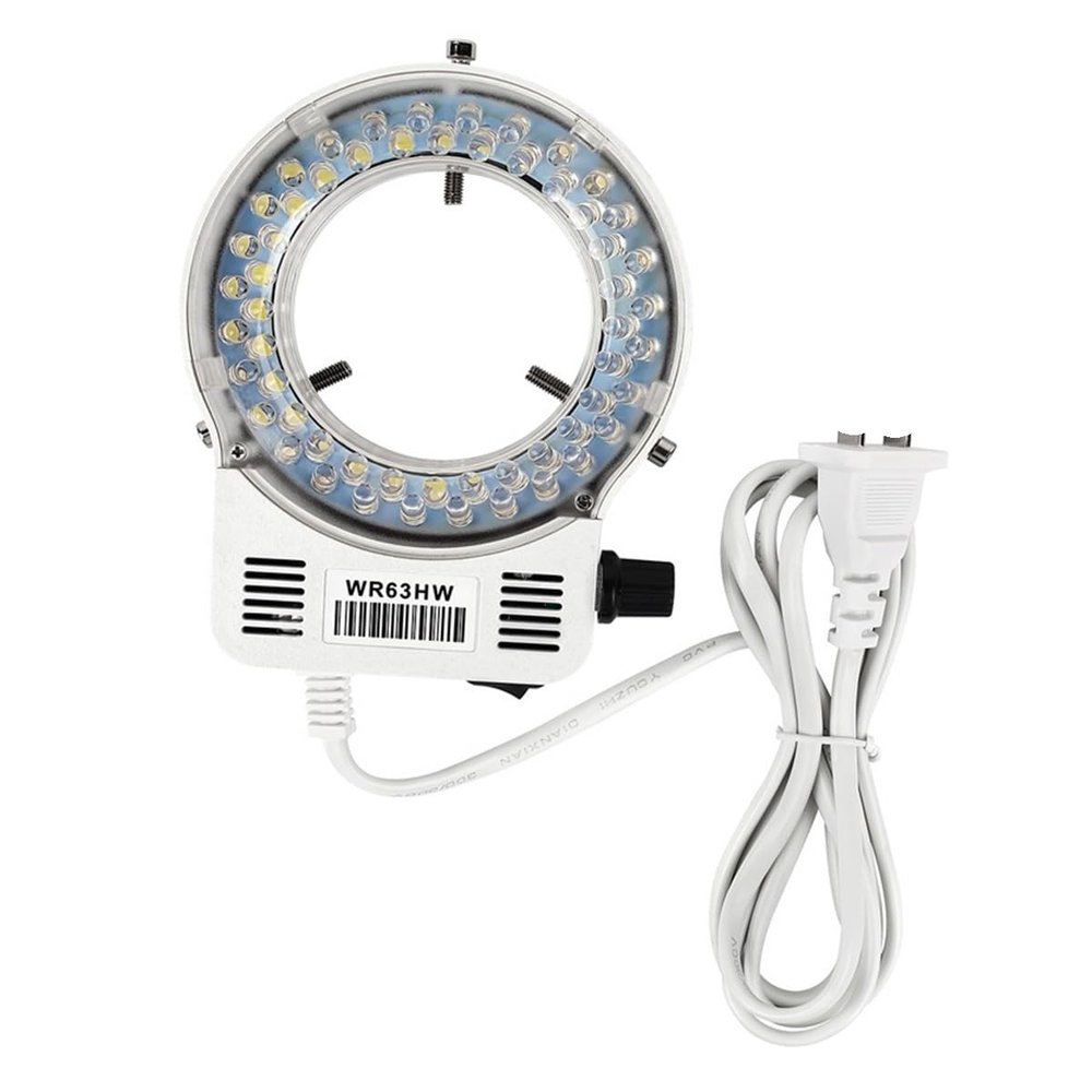 Lab Microscope Slides USB Adjustable 7000K Lamp LED Circle Light Microscope 56 LED Ring Light Illuminator for Binocular Video Microscope Microscope Parts (Color : White)