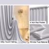 10 ft x 10 ft Wrinkle Free Silver Backdrop Curtain for Parties, Polyester Silver Grey Backdrop Drapes 2 Panels 5x10ft for Baby Shower Photoshoot Engagement Wedding Birthday Photography Background view 2